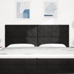 vidaXL Cap de pat LED - Design cu blochete de diamant - 200 cm - Catifea vidaXL Cap de pat LED - Design cu blochete de diamant - 200 cm - Catifea