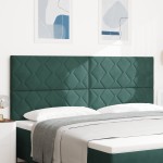 vidaXL Tăblie LED cu headboard Verde închis 200 cm Piele artificială