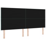 vidaXL Tăblie LED cu headboard Verde închis 200 cm Piele artificială