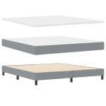 vidaXL Pat boxspring cu saltea Gri deschis 180 x 200 cm țesătură vidaXL Pat boxspring cu saltea Gri deschis 180 x 200 cm țesătură