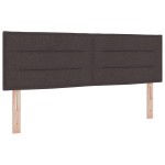 vidaXL Pat boxspring cu saltea Maro închis 160 x 200 cm țesătură