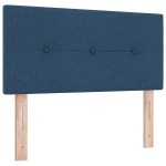 vidaXL Pat boxspring cu saltea cu saltea albastru 90 x 200 cm țesătură