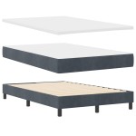vidaXL Pat cu Arcuri și Saltea Gri închis 120 x 190 cm țesătură vidaXL Pat cu Arcuri și Saltea Gri închis 120 x 190 cm țesătură