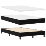 vidaXL Pat cu Arcuri și Saltea cu saltea Negru 120 x 200 cm țesătură vidaXL Pat cu Arcuri și Saltea cu saltea Negru 120 x 200 cm țesătură