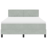 vidaXL Pat cu Arcuri și Saltea Gri deschis 140 x 190 cm țesătură vidaXL Pat cu Arcuri și Saltea Gri deschis 140 x 190 cm țesătură