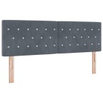 vidaXL Pat cu Arcuri și Saltea Gri închis 160 x 200 cm țesătură vidaXL Pat cu Arcuri și Saltea Gri închis 160 x 200 cm țesătură