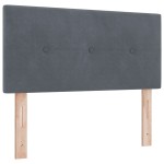 vidaXL Pat cu Arcuri și Saltea Gri închis 90 x 190 cm țesătură vidaXL Pat cu Arcuri și Saltea Gri închis 90 x 190 cm țesătură