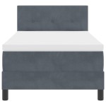 vidaXL Pat cu Arcuri și Saltea Gri închis 90 x 200 cm țesătură vidaXL Pat cu Arcuri și Saltea Gri închis 90 x 200 cm țesătură