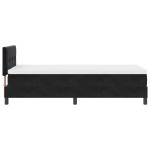 vidaXL Pat cu Arcuri și Saltea cu saltea Negru 90 x 200 cm țesătură vidaXL Pat cu Arcuri și Saltea cu saltea Negru 90 x 200 cm țesătură