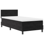 vidaXL Pat cu Arcuri și Saltea cu saltea Negru 100 x 200 cm țesătură vidaXL Pat cu Arcuri și Saltea cu saltea Negru 100 x 200 cm țesătură