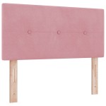vidaXL Pat cu Arcuri și Saltea cu saltea Roz 100 x 200 cm țesătură vidaXL Pat cu Arcuri și Saltea cu saltea Roz 100 x 200 cm țesătură