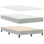 vidaXL Pat cu Arcuri și Saltea Gri deschis 120 x 200 cm țesătură vidaXL Pat cu Arcuri și Saltea Gri deschis 120 x 200 cm țesătură