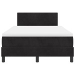 vidaXL Pat cu Arcuri și Saltea cu saltea Negru 120 x 200 cm țesătură vidaXL Pat cu Arcuri și Saltea cu saltea Negru 120 x 200 cm țesătură