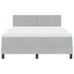 vidaXL Pat cu Arcuri și Saltea Gri deschis 140 x 190 cm țesătură vidaXL Pat cu Arcuri și Saltea Gri deschis 140 x 190 cm țesătură