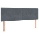 vidaXL Pat cu Arcuri și Saltea Gri închis 140 x 200 cm țesătură vidaXL Pat cu Arcuri și Saltea Gri închis 140 x 200 cm țesătură