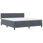 vidaXL Pat cu Arcuri și Saltea Gri închis 180 x 200 cm țesătură