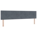 vidaXL Pat cu Arcuri și Saltea Gri închis 200 x 200 cm țesătură