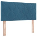 vidaXL Pat cu Arcuri și Saltea Albastru închis 90 x 190 cm țesătură vidaXL Pat cu Arcuri și Saltea Albastru închis 90 x 190 cm țesătură