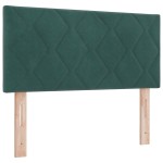 vidaXL Pat cu Arcuri și Saltea Verde închis 120 x 190 cm țesătură vidaXL Pat cu Arcuri și Saltea Verde închis 120 x 190 cm țesătură