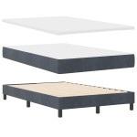 vidaXL Pat cu Arcuri și Saltea Gri închis 120 x 200 cm țesătură vidaXL Pat cu Arcuri și Saltea Gri închis 120 x 200 cm țesătură