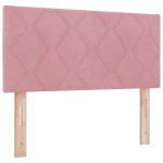 vidaXL Pat cu Arcuri și Saltea cu saltea Roz 120 x 200 cm țesătură vidaXL Pat cu Arcuri și Saltea cu saltea Roz 120 x 200 cm țesătură