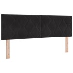 vidaXL Pat cu Arcuri și Saltea cu saltea Negru 140 x 200 cm țesătură vidaXL Pat cu Arcuri și Saltea cu saltea Negru 140 x 200 cm țesătură