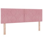 vidaXL Pat cu Arcuri și Saltea cu saltea Roz 160 x 200 cm țesătură vidaXL Pat cu Arcuri și Saltea cu saltea Roz 160 x 200 cm țesătură