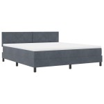 vidaXL Pat cu Arcuri și Saltea Gri închis 180 x 200 cm țesătură