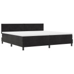 vidaXL Pat cu Arcuri și Saltea cu saltea Negru 200 x 200 cm țesătură vidaXL Pat cu Arcuri și Saltea cu saltea Negru 200 x 200 cm țesătură
