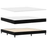 vidaXL Pat cu Arcuri și Saltea cu saltea Negru 200 x 200 cm țesătură vidaXL Pat cu Arcuri și Saltea cu saltea Negru 200 x 200 cm țesătură