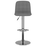 vidaXL Scaune de bar, 2 buc., gri deschis, material textil
