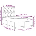 vidaXL Pat cu arcuri cu saltea Negru 120 x 200 cm țesătură vidaXL Pat cu arcuri cu saltea Negru 120 x 200 cm țesătură