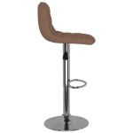 vidaXL Scaune de bar, 2 buc., maro, material textil vidaXL Scaune de bar, 2 buc., maro, material textil