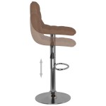 vidaXL Scaune de bar, 2 buc., maro, material textil vidaXL Scaune de bar, 2 buc., maro, material textil