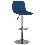 vidaXL Scaune de bar, 2 buc., albastru, material textil vidaXL Scaune de bar, 2 buc., albastru, material textil