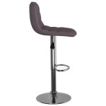 vidaXL Scaune de bar, 2 buc., gri taupe, material textil