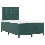 vidaXL Pat cu arcuri cu saltea Verde închis 120 x 190 cm Catifea vidaXL Pat cu arcuri cu saltea Verde închis 120 x 190 cm Catifea