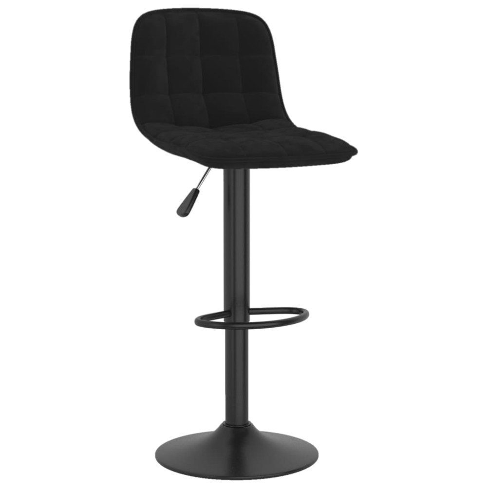 vidaXL Scaun de bar, negru, catifea