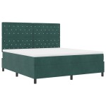 vidaXL Pat cu arcuri cu saltea Verde închis 180 x 200 cm Catifea vidaXL Pat cu arcuri cu saltea Verde închis 180 x 200 cm Catifea