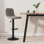 vidaXL Scaun de bar, gri deschis, catifea vidaXL Scaun de bar, gri deschis, catifea
