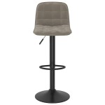 vidaXL Scaun de bar, gri deschis, catifea vidaXL Scaun de bar, gri deschis, catifea