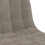 vidaXL Scaun de bar, gri deschis, catifea vidaXL Scaun de bar, gri deschis, catifea