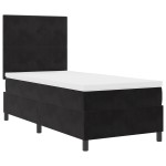 Pat cu saltea Box Spring vidaXL Negru 90x200 cm Catifea Pat cu saltea Box Spring vidaXL Negru 90x200 cm Catifea