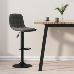 vidaXL Scaun de bar, gri închis, catifea vidaXL Scaun de bar, gri închis, catifea