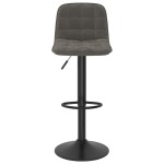 vidaXL Scaun de bar, gri închis, catifea vidaXL Scaun de bar, gri închis, catifea