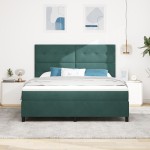 vidaXL Pat cu arcuri cu saltea Verde închis 180 x 200 cm Catifea vidaXL Pat cu arcuri cu saltea Verde închis 180 x 200 cm Catifea