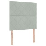 Pat Box Spring vidaXL cu Saltea Gri Deschis 90x200 cm Catifea Pat Box Spring vidaXL cu Saltea Gri Deschis 90x200 cm Catifea