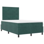 vidaXL Pat cu arcuri cu saltea Verde închis 120 x 200 cm Catifea vidaXL Pat cu arcuri cu saltea Verde închis 120 x 200 cm Catifea