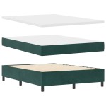 vidaXL Pat cu arcuri cu saltea Verde închis 140 x 190 cm Catifea vidaXL Pat cu arcuri cu saltea Verde închis 140 x 190 cm Catifea