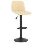 vidaXL Scaune de bar, 2 buc., crem, catifea vidaXL Scaune de bar, 2 buc., crem, catifea